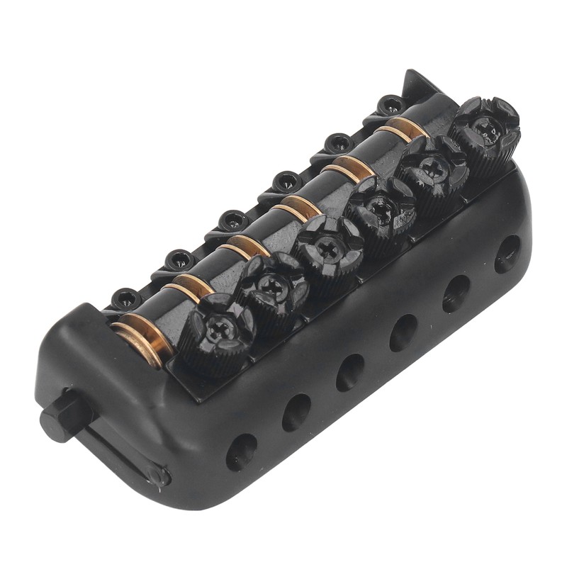 Headless Guitar Bridge Tailpiece 6 String Saddle with Worm Involved