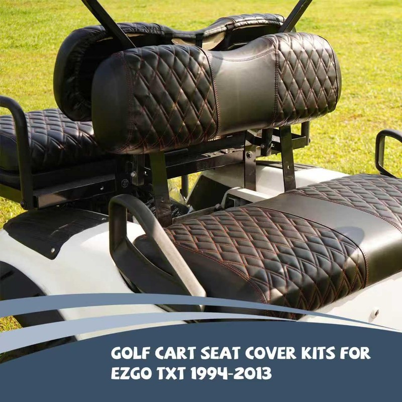 SHUNCHENXIANG 4PCS Golf Cart Diamond Seat Covers for EZGO TXT