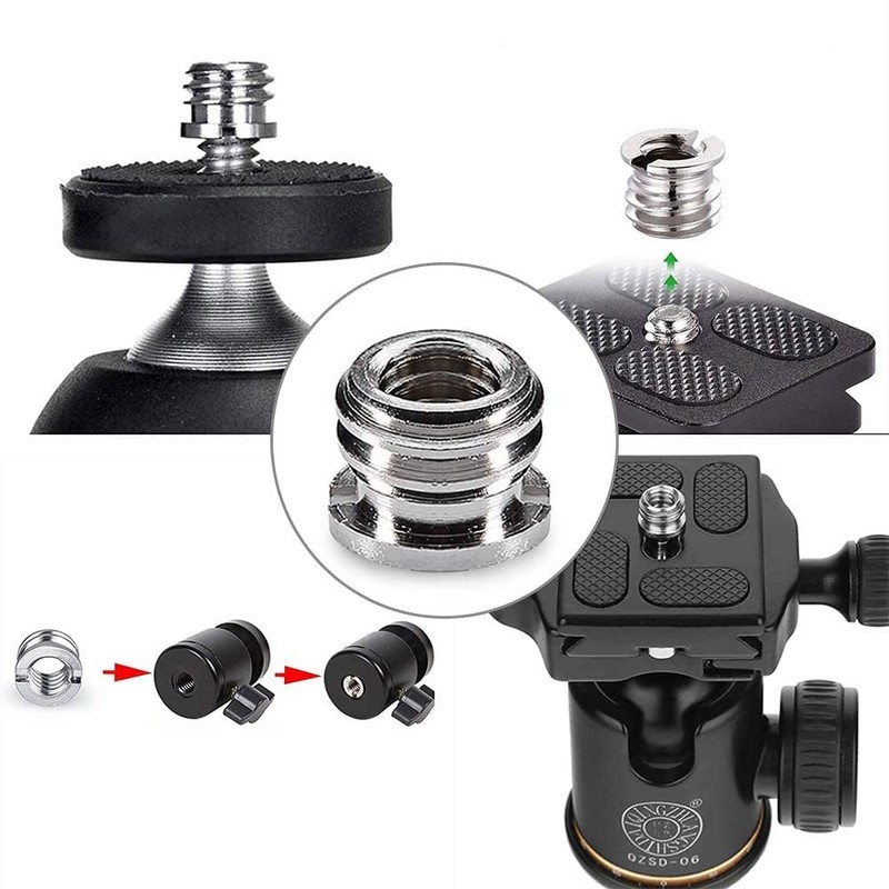 Camera Screw Conversion Adapter 1/4 Female to 3/8 Male Camera