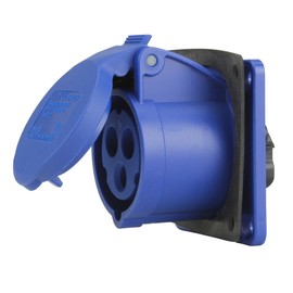 Unitec 47412L Caravan CEE Mounted Socket, 3 Pin