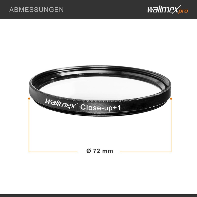 Walimex Close 17860 up Makrolinsen-Set 72 mm inkl. 0.0125 Dioptrien
