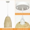 Depuley Retro Bamboo Woven Pendant Lights, Hand Woven Ceiling Lamp,