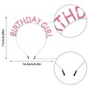 WLLHYF Birthday Crowns Girl Headband Birthday Sash Bling Rhinestone Hair