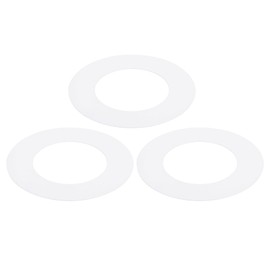 PATIKIL 3.19" ID 4.53" OD Goof Rings for Recessed Light, 3 Pack Gloss White Goof Metal Trim Ring Lighting Fixture for Ceiling Wall Recessed Can Downlights