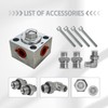 The three-way directional control valve is suitable for most small