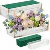 Dandat 4 Set Wood Boxes for Centerpieces 12x4 Inch Rectangle
