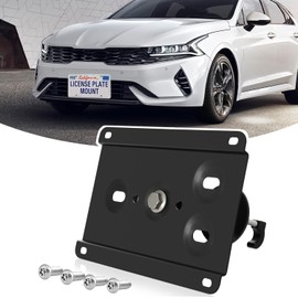 Front License Plate Holder No-Drill License Plate Bracket Mount Anti-Theft Frame Replacement Frames Compatible with 2015-up Kia Optima K5 and 2018-up Kia Stinger K8I