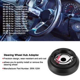 Akozon Steering Wheel Hub Adapter, Double Drilled Car Steering Wheel Short Hub Adapter Kit SRK-120H Fit for TOYOTA MR2 MR-S CELICA SUPRA SCION XB TC