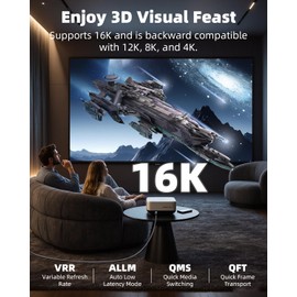 YANBORONSN 16K HDMI 2.2 HDR Cable,96Gbps Ultra High Speed HDMI Cable with 16K@60Hz,12k@120 8K@240Hz,4K@480Hz for Camera,PC Laptop,TV,Monitor,Projector(2M/6.5FT)