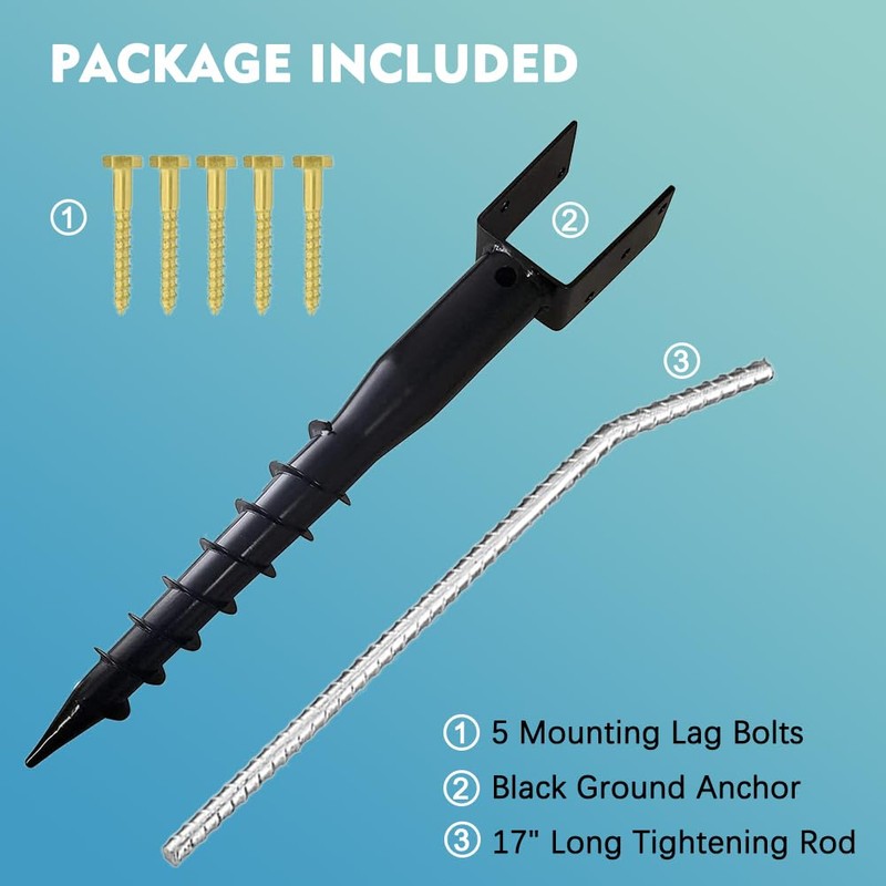 Furnishh No Dig Ground Anchor - 27" U Model Post