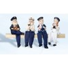 Set of Four Young & Old Sailor Nautical Figurine Decorations
