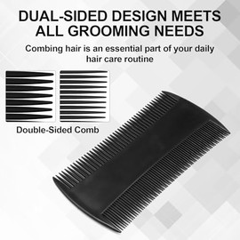 Paquete de 5 mini peines para bigote, peine de barba pequeño de bolsillo de doble cara para aseo del cabello y la barba, herramienta para desenredar d