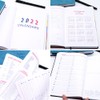 2022 A5 Diary Book with Tabs Soft Leather Blue Cover