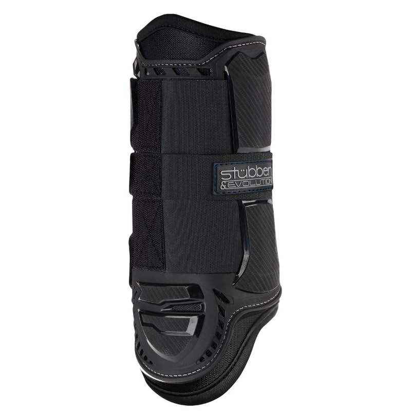 Stübben Hybrid XC Rear Leg Tendon Boots - Black -