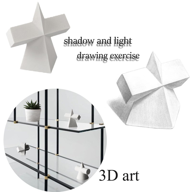 Gypsum Geometry Sketch Drawing Model Geometry Mold Sketch Geometric Solid