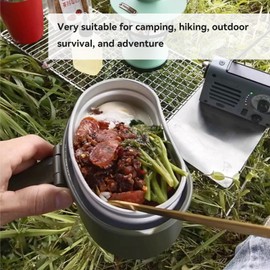 Military Mess Tin, Portable Mess Kit Plate Set Aluminium Alloy Military Lunch Box for Outdoor Camping Hiking Picnic BBQ Beach Camping Cookware Mess Kit Camp Pot Army Mess Kit Camping Pots Pans Set
