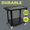 Pearington 3-Tier Compact Multi-Purpose Plastic Utility Cart with Lockable Wheels