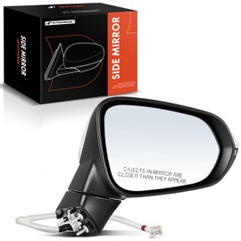 A-Premium Passenger Side Power Door Mirror Compatible with Lexus NX200t 2015-2017, NX300 2018, NX300h 2015-2018 - Heated Manual Folding with Turn Signal Indicator White Outside Rear View Mirror