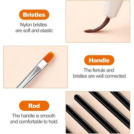 Nail Art Liner Brushes, for Dotting Tool, 15 Pieces Professional Nail Art Design Tools, Painting Brushes & drill drawing nail brush, Nail Art Tips Builder Brush For Ladies