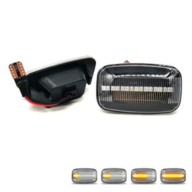 TOOLSAGE 2Pcs/Pair LED Side Repeater Indicator Light for 12 Volt Motor Toyota Land Cruiser 70 80 100 Series