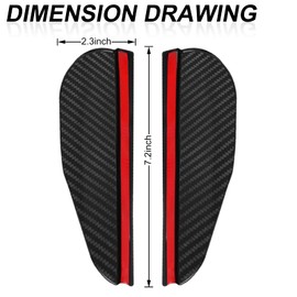 2 Pcs Carbon Fiber Car Side Mirror Rain Eyebrow Guard, Car Rearview Mirror Rain Brow, Waterproof Rearview Mirror Smoke Cover, For SUV, Truck, Car, Vehicle, GM Rear View Mirror Accessories