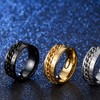 INRENG Men's 8MM Stainless Steel Chain Spinner Ring Band with