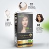 Herbishh - Champú colorante para cabello gris, champú con tinte
