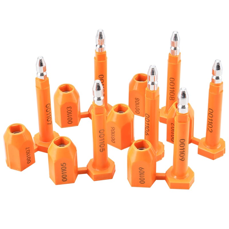 100pcs Bolt Seals for Container,Shipping Container Lock(Orange)