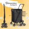 Our Modern Space Stairs Climbing Shopping Cart w/Waterproof Basket Liner