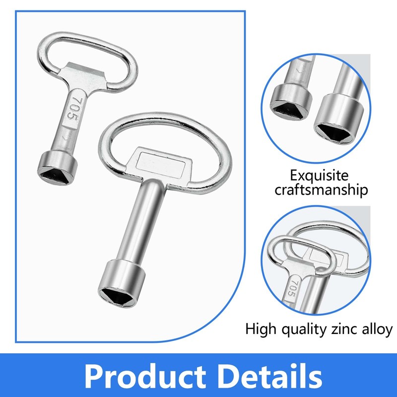 FORMVERSITY Triangular Key 3 Sided Key, Pack of 2 Triangular