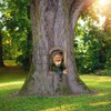 Garden Statue Elf Tree Hugger Yard Art Tree Sculpture for