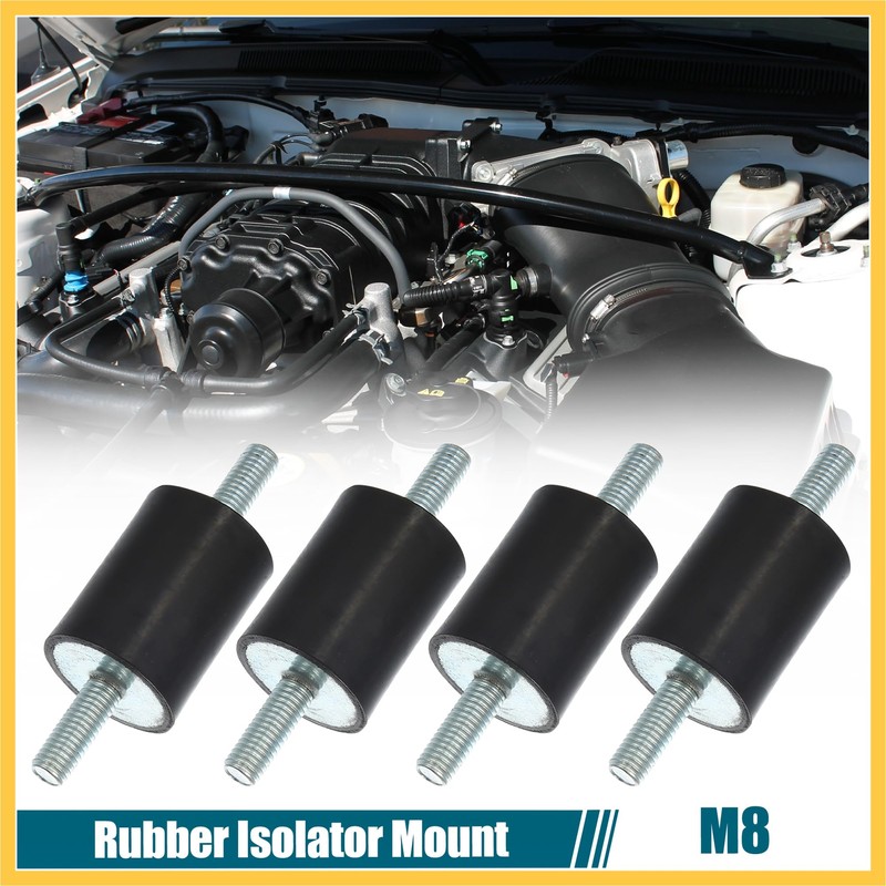 REPAIROCK 4pcs M8 Anti Vibration Rubber Isolator Mount 30x40mm for