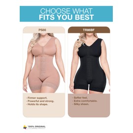 Sonryse TR86BF Butt Lifter Tummy Control Post Surgery Lipo Stage 1 Garments Shapewear Fajas Colombiana Levanta Cola Reductoras y Moldeadoras Black S