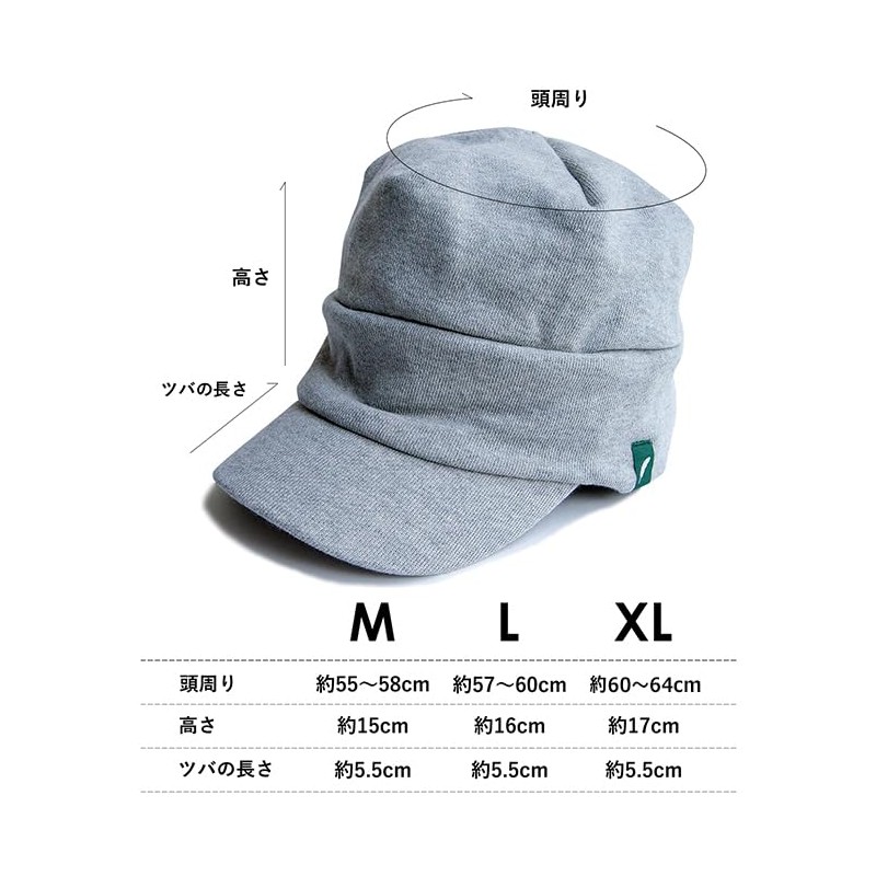 Nakota Sweat Work Cap, Newsboy, Hat, Unisex, Large Size, Tricolor,