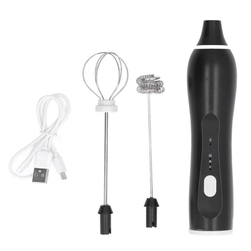 Electric Handheld Mixer USB Rechargeable 3 Level Speed Adjustable Low