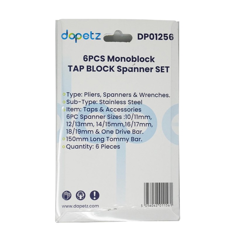 Dapetz ® 5PC Tap Box Spanner Set Monobloc Plumber 10/11mm,