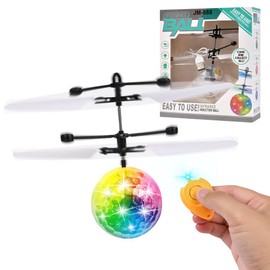 OSDUE Flying Ball Toys, Kids RC Flying Hover Disco Ball, Globe Shape Magic Controller Mini Drone with Colorful Lights Spinner, Indoor and Outdoor, Family and Boys and Girls Toys Gift