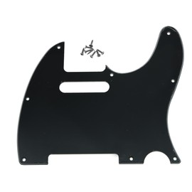 KAISH 8 Hole Tele Style Pickguard TL Guitar Pick Guard Scratch Plate for Tele/Telecaster Black 3 Ply