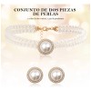 Collar Aretes Para Mujer De Perlas Juego De Joyas Regalos
