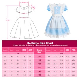 ReliBeauty Girls' Costume Children with Headband Blue, 110