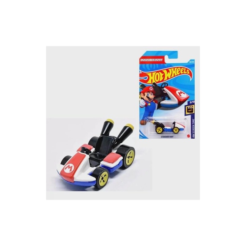 Hot Wheels Mario Kart Go-Kart, Red, 1:64 Scale Die-Cast Metal,