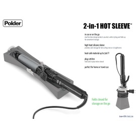 Polder BTH-7045-630 - Soporte 2 en 1 para Herramientas de Cuidado del Cabello, Color Azul