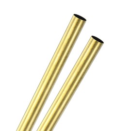 M METERXITY 2-Pack 300mm Brass Round Tube, 8.5mm OD 0.2mm Wall Thickness H65 Brass Seamless Tubing for Construction/Machining/DIY Crafting, Metal Straight Pipe [0.33x0.01x12 in]