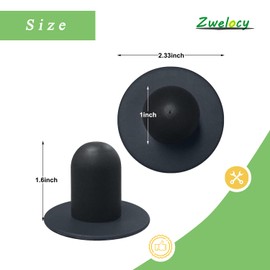 Zwelocy 4-Pack Pool Wall Plug Replacement - Swimming Pool Pump Strainer Hole Plugs for Bestway & Intex Above Ground Pools, Durable Black Stoppers (Fit Filter Pump, Drain, Water Seal)