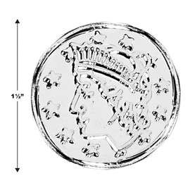 Beistle 100 Piece Silver Embossed Plastic Coins for Western Casino and Pirate Theme Treasure Chest Party Favors, 1.5"