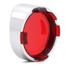 MFC PRO Chrome Plating Visor-Style Turn Signal Bezels with Red
