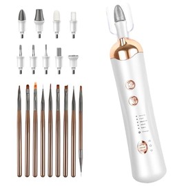 Nagelfräser für Gelnägel mit Nagel Pinsel Set - Maniküre set elektrisch Nagelfeile 5 Gear Electric Nail Drill, Nagelstudio Set für Nageldesign Gelnägel, Acrylpulver Nägel Nagelset Nail Art