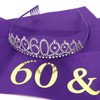 Casoty 60th Birthday Sash and Tiara for Women, 60th Birthday