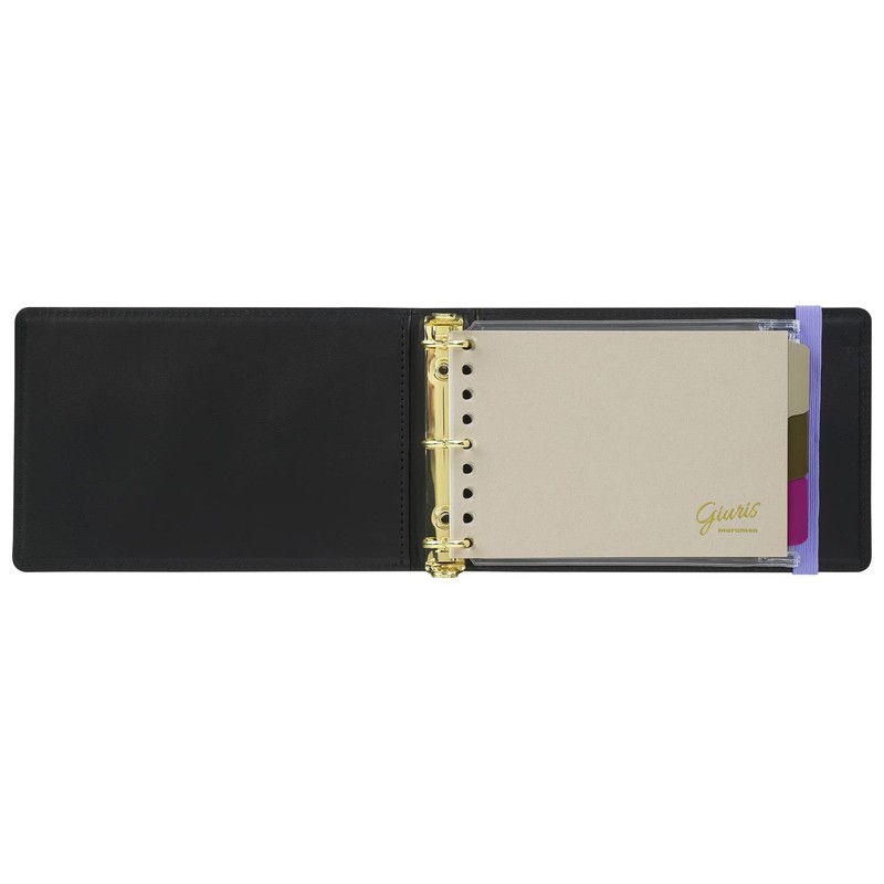 Maruman Giuris FM71-27 Loose-Leaf Binder, Mini-Size, 3 Holes, Deep Brown