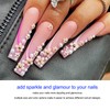 2 Boxes 12 Grids 3D Flower Nail Charms Resin DIY